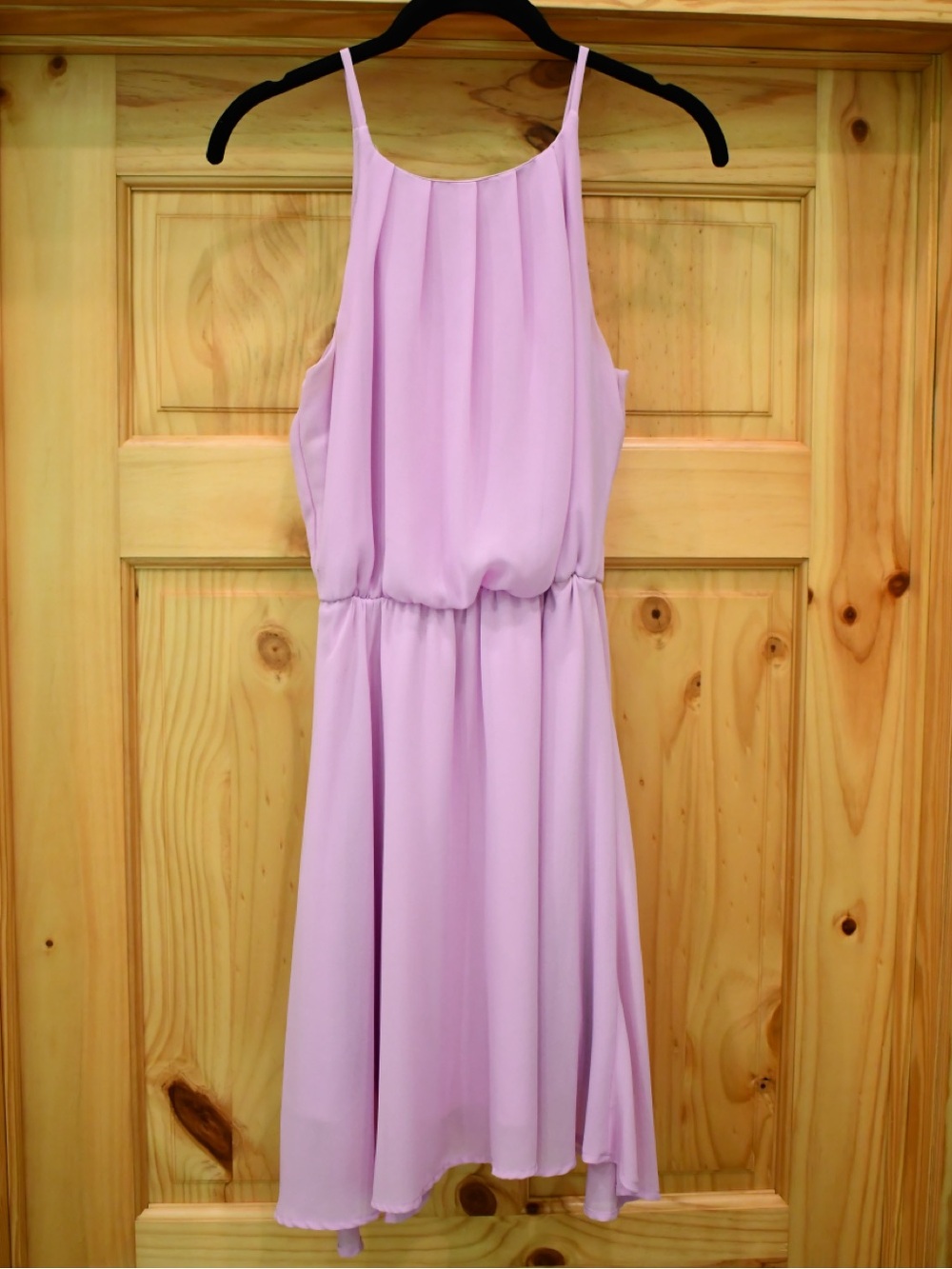 Blue Rain Lilac Chiffon Halter Dress S